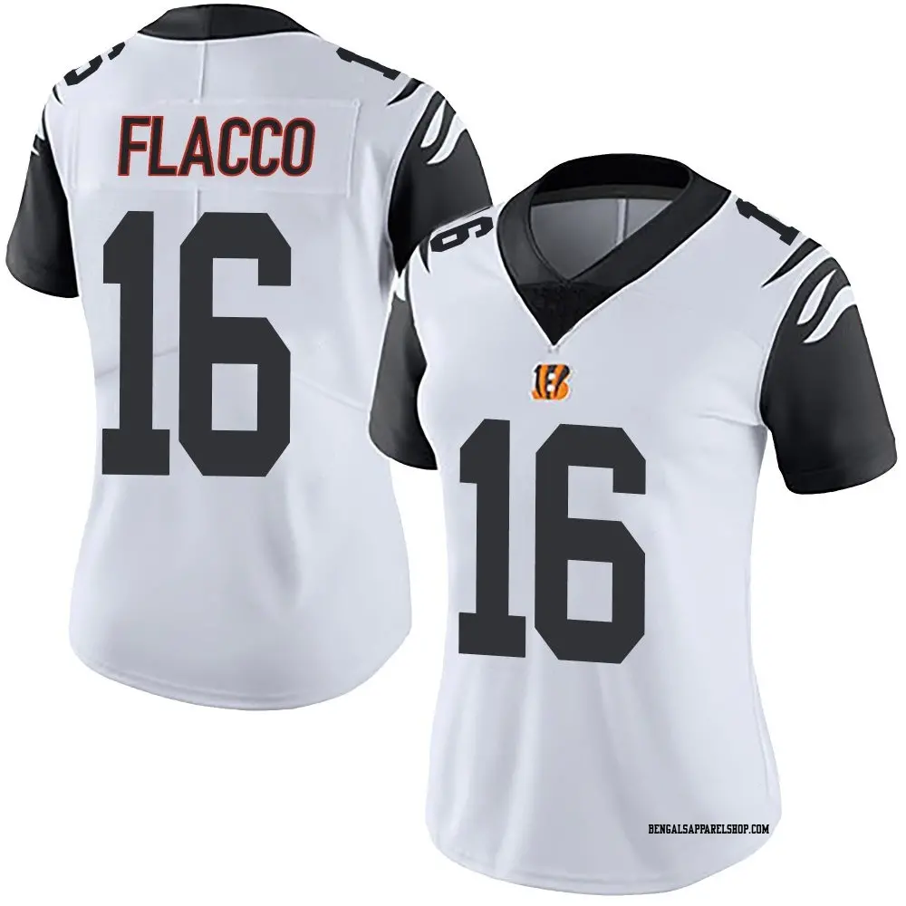 Limited White Women's Joe Flacco Cincinnati Bengals Color Rush